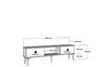 Hanah Home Doruk Fireplace - Blanco y Dorado